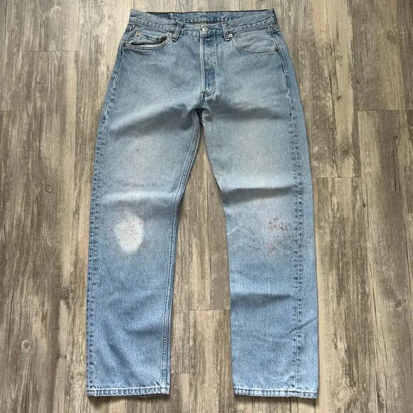 Vintage 90s Levi's 501XX Red Tab Denim Jeans Size 34X32 - Picture 3 of 6